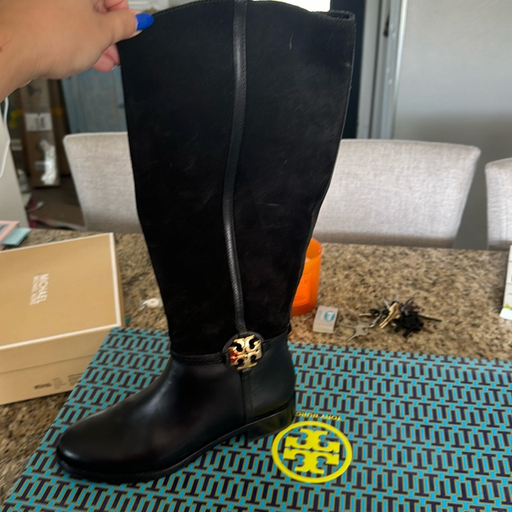 Tory Burch Leather Suede Boots